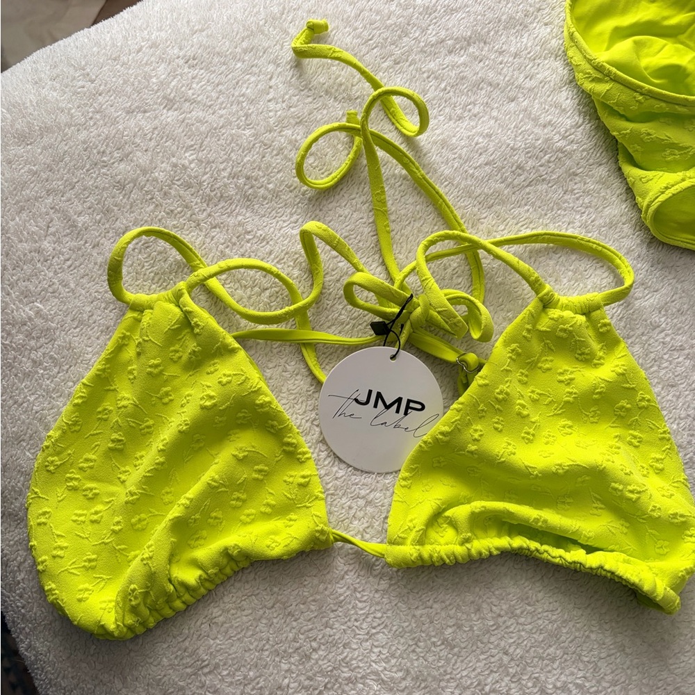 JMP Neon Yellow Textured Bikini